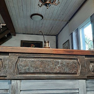 Трафарет - Асатур фрагмент - Фотография интерьере 7