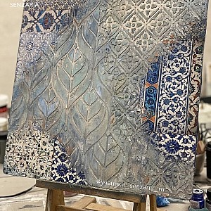 Трафарет - Аллюр бордюр - Фотография интерьере 12