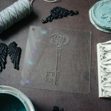 Трафарет - Ключ круглый Трафарет - Ключ круглый