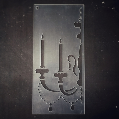 Трафарет - Люстра половинка Трафарет - Люстра половинка