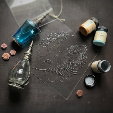 Трафарет - Перо павлина Трафарет - Перо павлина