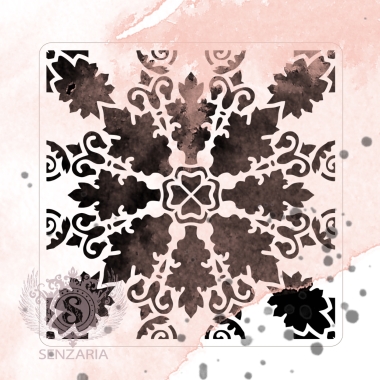 Трафарет - Цветок папоротника мини