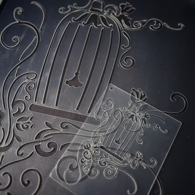 Трафарет - Розовый сад Трафарет - Розовый сад